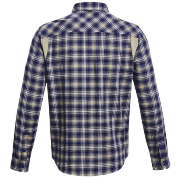 Under Armour Men's Size Large Tradesman Flex Flannel Button Blue - Picture 2 of 3